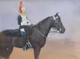 Horseguard by Neil Forster, pastel, sold Jul 2025