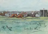Little Eva Wins! - The Lincolnshire Handicap, 1901 by Finch Mason, watercolour and bodycolour, sold Jul 2025