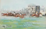 Flying Fox Wins! - The Derby, 1899 by Finch Mason, watercolour and bodycolour, sold Jul 2025