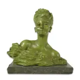 A modern terracotta bust by Ernest Patris, sculpture, offered Jul 2025