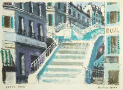 Butte, Paris by Frederick Griffin, oil on board, sold Jul 2025