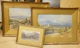 Continental views to include Lake Como by Louis Laurent Razé, 1868, watercolor, offered Jul 2025