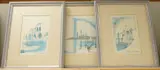 Venetian scenes comprising St Marks Square and Canal with gondola by Paul John Kilshaw, print (other), offered Jul 2025