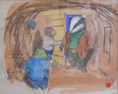 Badger calls on Ratty and Toad by John Worsley, 1970, print (other), sold Jul 2025