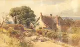 Teigh Harvey Farm, Near Shaldon, Teignmouth by Tom Rowden, watercolour, offered Jun 2025