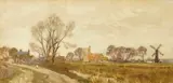 In the heart of the marshland by Herbert Marshall, watercolour, sold Jun 2025