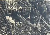 Nyala Antelope by James T. A. Osborne, engraving, sold Jun 2025