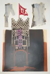Jesus College by Walter Hoyle, lithograph, sold Jun 2025