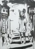 Girl Tokyo, 2005 by Antony Micallef, lithograph, sold Jun 2025