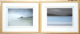 Seascape and coastline view by Valda Bailey, pencil, sold Jun 2025