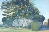 Priory Wall by Dom Ramos, oil on canvas, offered Jun 2025