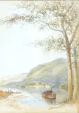 Lakeside view by G.H. Pettitt, watercolour, sold Jun 2025