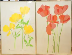 Poppies 1 by Danka Napiorkowska, pencil, offered Jun 2025