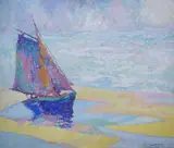 Avant la marée (Before the tide) by Jean Timmermans, oil on canvas, sold Jun 2025