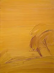 Lignières' 1971, stylised landscape study with trees by Konstantinos 'Dikos' Vyzantios, oil on canvas, sold Jun 2025