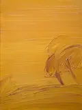 Lignières' 1971, stylised landscape study with trees by Konstantinos 'Dikos' Vyzantios, oil on canvas, sold Jun 2025