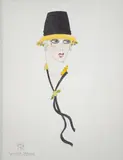 Étude de femme' signed with small sketch lower left by Georges Lepape, ink and watercolour, sold Jun 2025