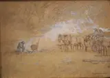 Untitled by László Mednyánszky, pencil and wash, sold Jun 2025