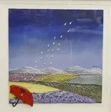 Contemporary oil and relief decorated canvas, Rainy landscape by Stella Parslow, oil and relief, offered Jun 2025