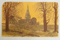 Chichester by Robert Tavener, linocut, sold Jun 2025