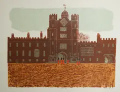 St James by Robert Tavener, linocut, sold Jun 2025