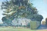 Priory Wall by Dom Ramos, oil on canvas, offered Jun 2025