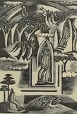 Heaven' unsigned, 24 x 18.5cm by John Nash, woodcut, sold Jun 2025