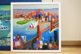 Overpainted and embellished giclee print by Des Spencer, 2001, giclee, offered Jun 2025