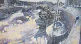 Douglas Harbour by Amanda Cornish, oil on canvas, sold Jun 2025