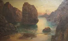 Kynance Cove by Garstin Cox, oil on canvas, sold Jun 2025
