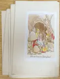 A set of six original watercolours for children's postcard artworks by Lorna Steele, watercolor, sold Jun 2025