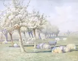 Near Fordwich, Kent by Thomas Sidney Cooper, watercolour, sold Jun 2025