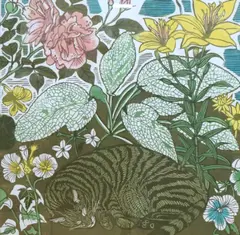 Catnap by Richard Bawden, linocut, sold Jun 2025