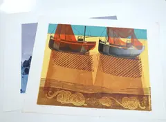 Sussex boats 3 by Robert Tavener, pencil, sold Jun 2025
