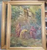 Eastern street scenes by Milo Corso Malverna, oil, offered May 2025