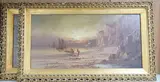 Coastal scenes with fisherfolk by Sidney Yates Johnson, oil, sold May 2025