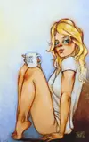 Farm girl by Todd White, oil, sold May 2025