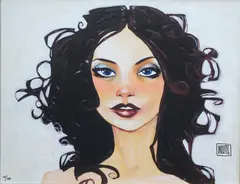 Contemporary embellished canvas by Todd White, oil, sold May 2025