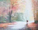Forever autumn by Jeff Rowland, oil, sold May 2025