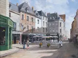 The conversation, France by Clive Madgwick, oil on canvas, sold May 2025