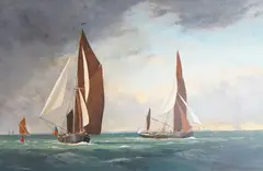Maritime interest by Anthony Flemming, oil on canvas, sold May 2025