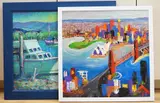 Overpainted and embellished giclee print by Des Spencer, 2001, giclee, offered May 2025