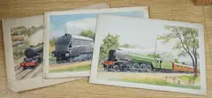 Steam lo by Charles Thomas Howard, watercolor, offered May 2025