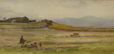 Figures haymaking by Charles Reginald Aston, watercolour, offered May 2025