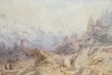 North Face of Mount Eiger and the Monch by Edward Pritchett, watercolour, sold May 2025