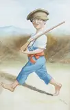 Just like Dad by Sam Fitton, watercolour, offered May 2025