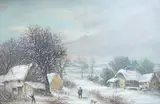 Winter scene near Worcester by William Stone, Stone, sold Apr 2025