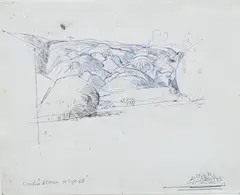 Cecchia D by John Aldridge, ink, offered Apr 2025