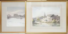 Each sign by Len Roope, watercolor, sold Apr 2025
