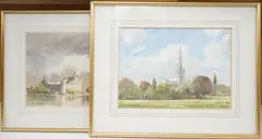 Each signe by Len Roope, watercolor, sold Apr 2025